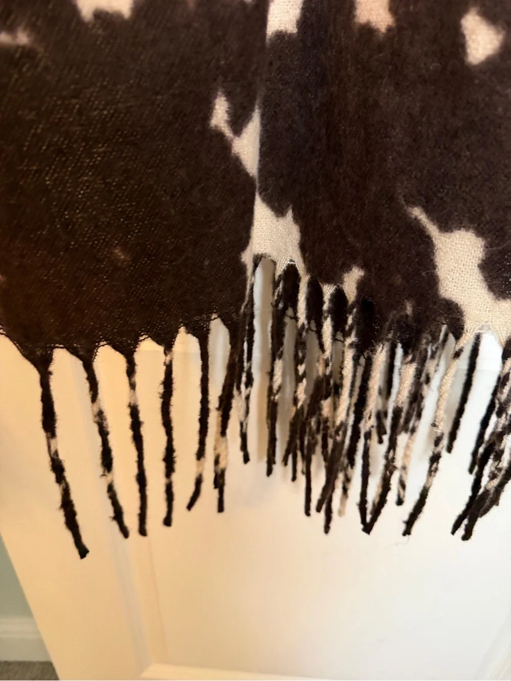 Anthropology Mauve Cow Print Scarf - Picture 5 of 7